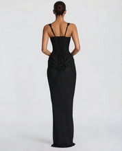 Rosie Thompson | Black Corset Maxi Dress Sleeveless