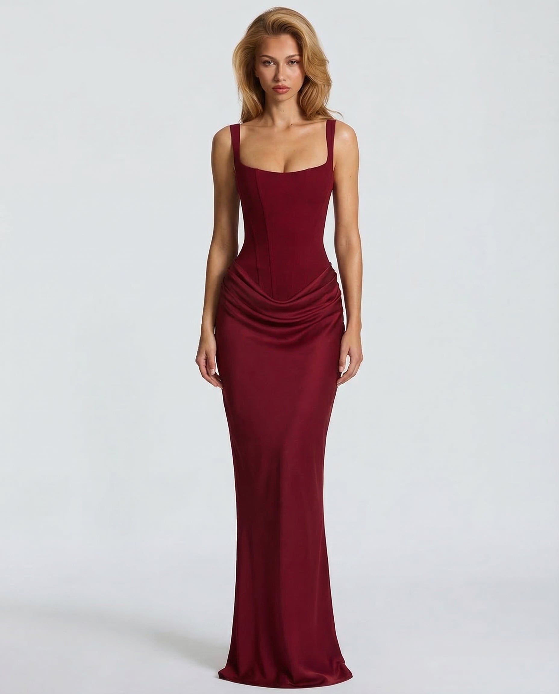 Rosie Thompson | Black Corset Maxi Dress Sleeveless