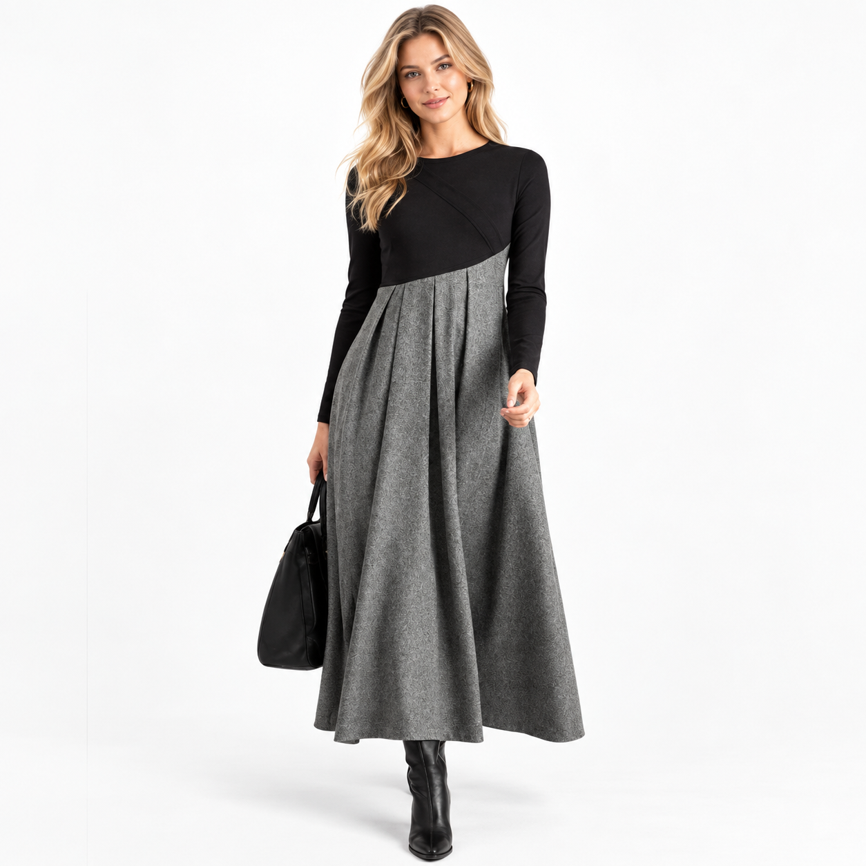 Amelia Prewitt | Colour Block Long Sleeve Maxi Dress