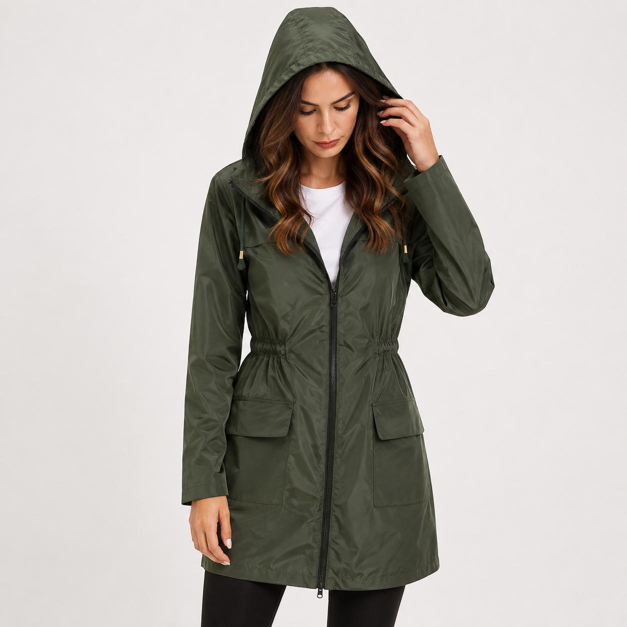 Amelia Turner | Hooded Waterproof Longline Rain Jacket