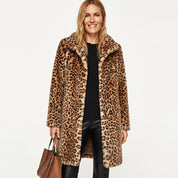 Arabella Winstanley | Leopard Print Faux Fur Longline Coat