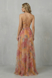 Flora Bennett | Watercolour Print Sleeveless Maxi Dress