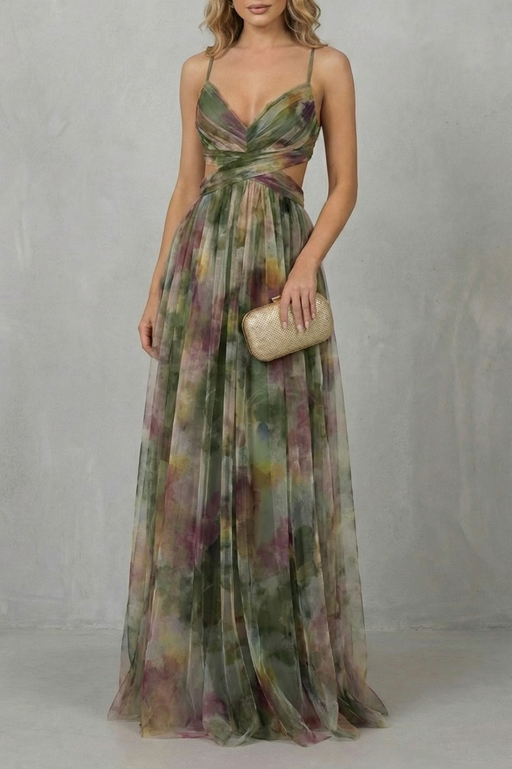Flora Bennett | Watercolour Print Sleeveless Maxi Dress