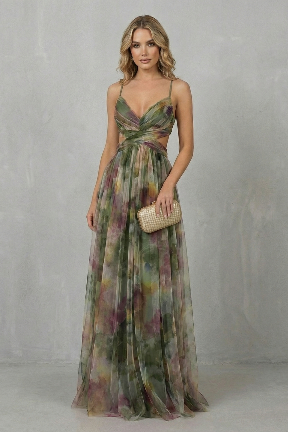 Flora Bennett | Watercolour Print Sleeveless Maxi Dress