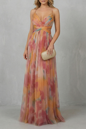 Flora Bennett | Watercolour Print Sleeveless Maxi Dress