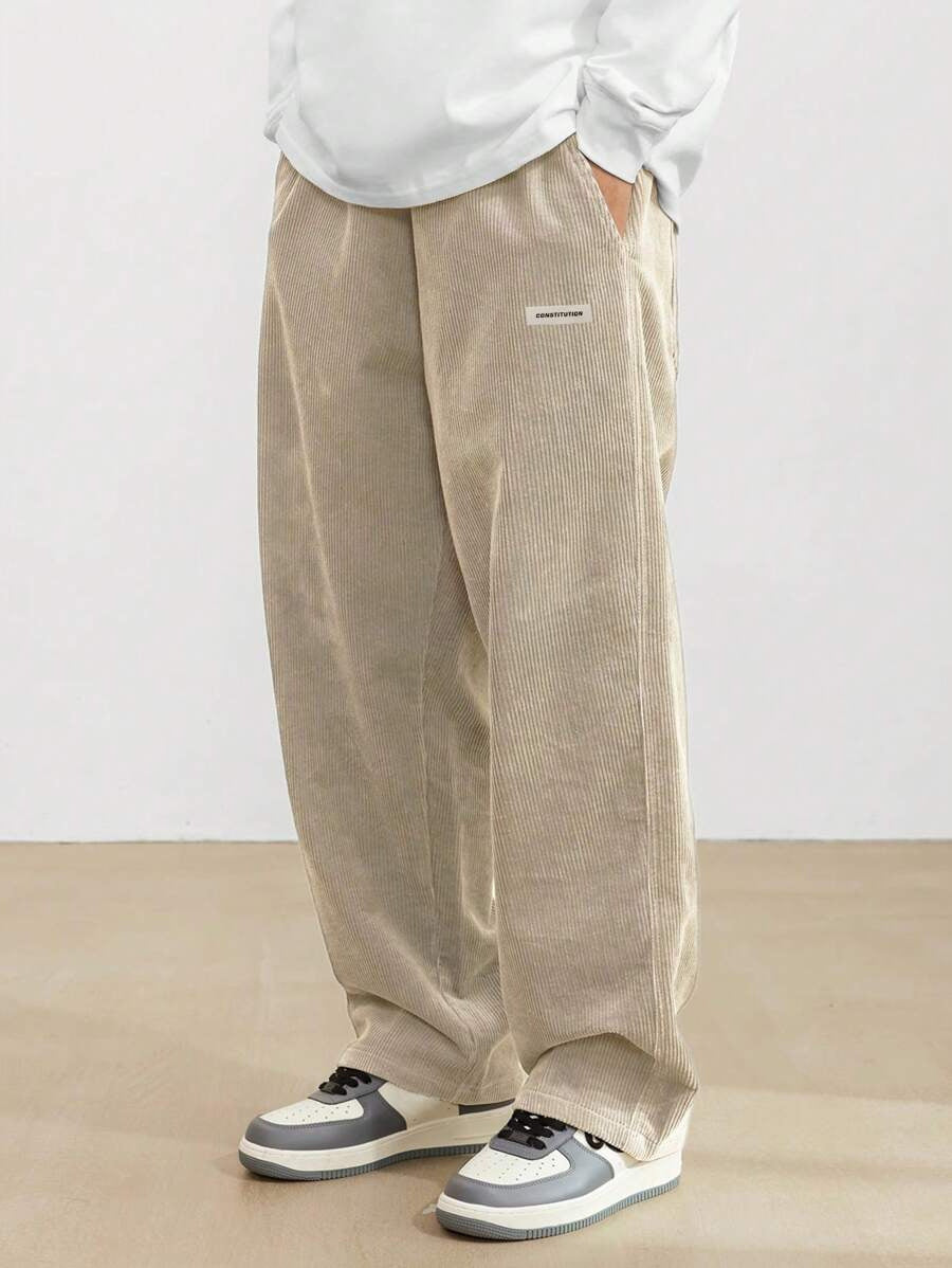 Winifred Campbell | Wide-Leg Corduroy Trousers in Forest Green