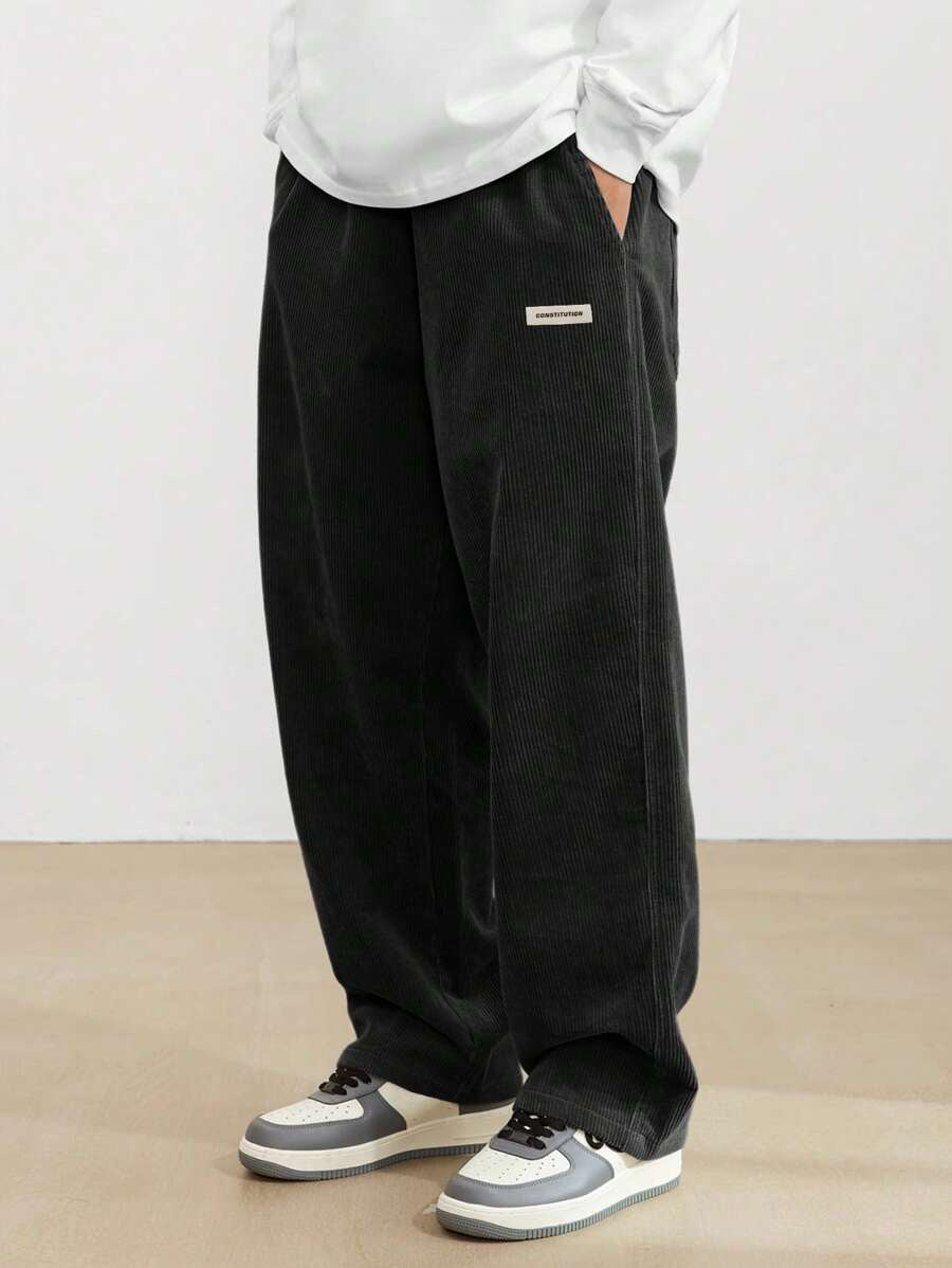 Winifred Campbell | Wide-Leg Corduroy Trousers in Forest Green