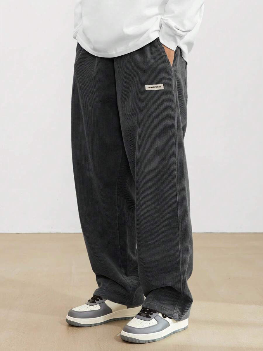 Winifred Campbell | Wide-Leg Corduroy Trousers in Forest Green