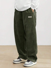 Winifred Campbell | Wide-Leg Corduroy Trousers in Forest Green