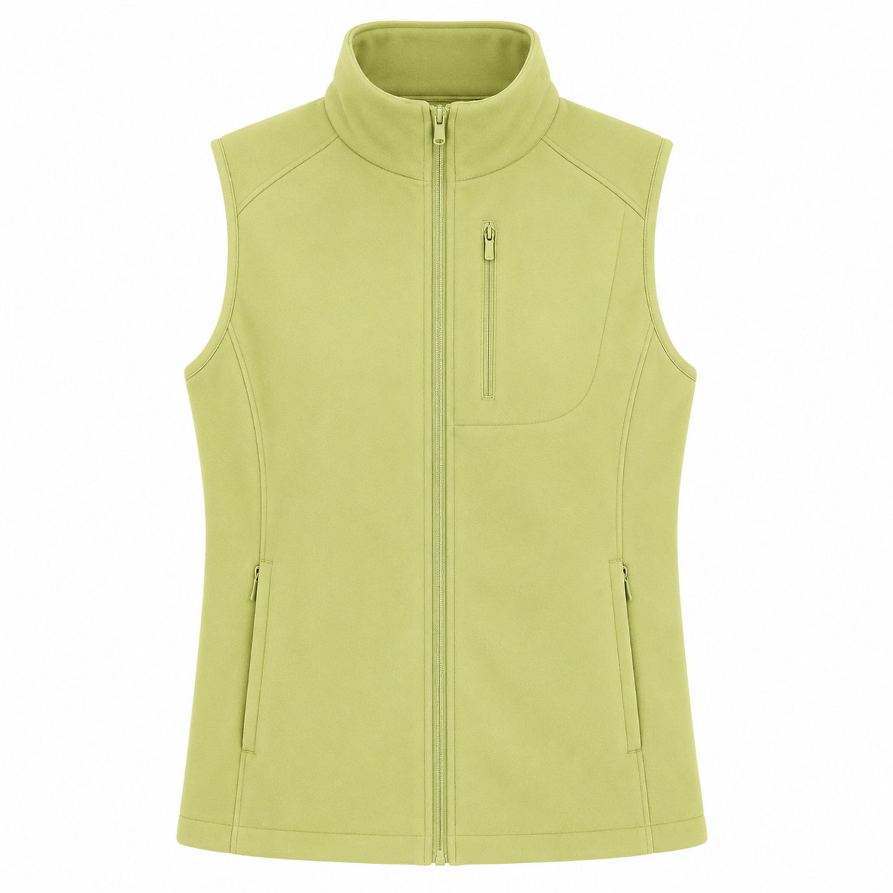 Beatrice Hammond | Fleece-Lined Softshell Gilet in Sage Green