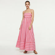 Beatrice Sherwin | Robe longue rayée à bretelles à nouer