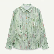 Beatrice Stanmore | Printed Collared Blouse With Long Sleeves