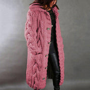 Naomi Pargeter | Chunky Cable Knit Coat With Hood