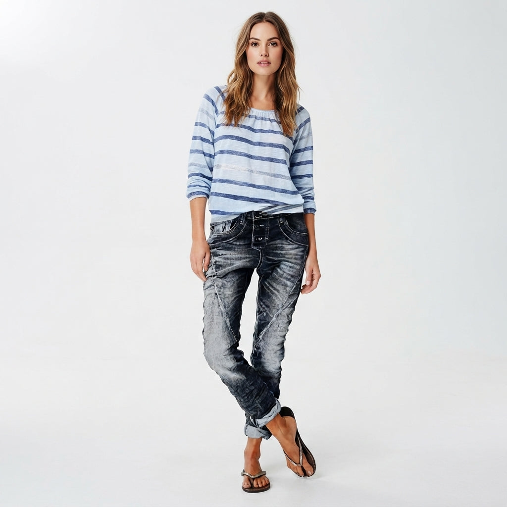 Jean skinny en denim délavé effet usé Bethan Ellery