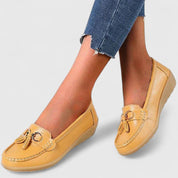 Daisy Fenwick | Red Vegan Leather Tassel Loafers