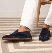 Tobias Wrenfield | Suede Slip-On Loafers in Taupe