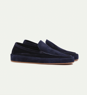 Tobias Wrenfield | Suede Slip-On Loafers in Taupe