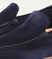 Tobias Wrenfield | Suede Slip-On Loafers in Taupe