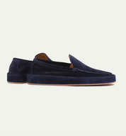 Tobias Wrenfield | Suede Slip-On Loafers in Taupe