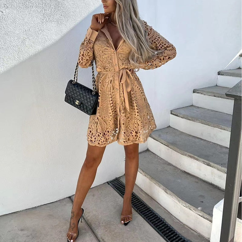 Camille Ashford | Luxury Lace Shirt Dress