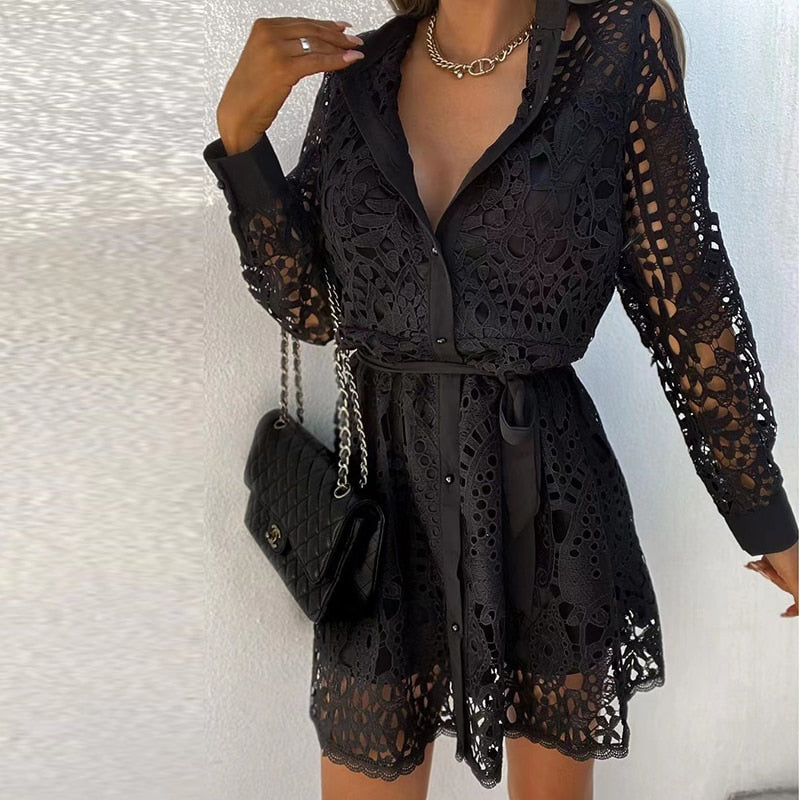 Camille Ashford | Luxury Lace Shirt Dress