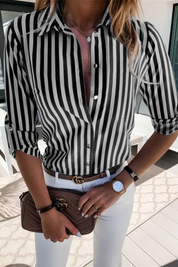 Camille Monroe | Classic Striped Shirt For Women