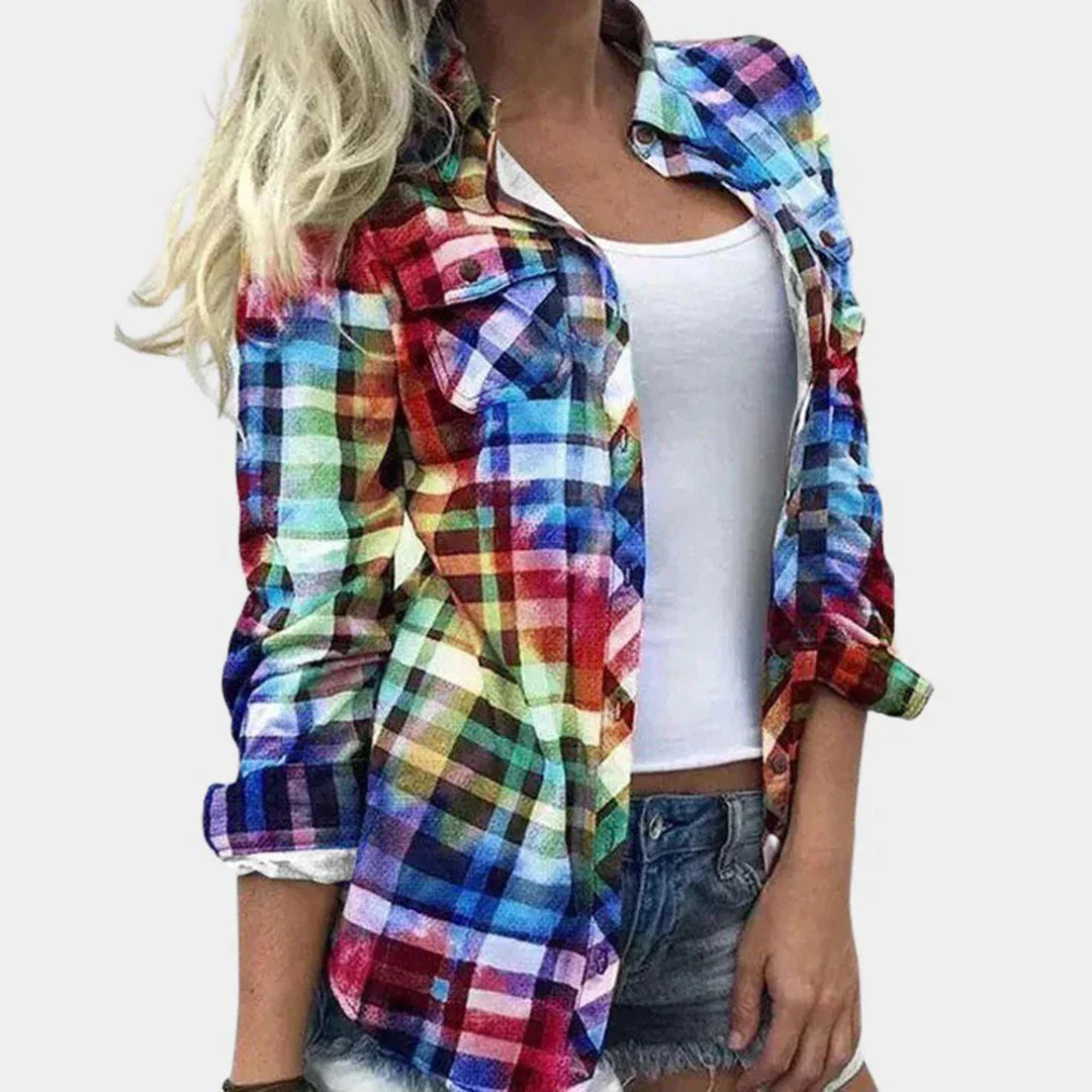 Harriet Chamberlain | Blouse à carreaux boutonnée