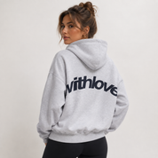 Charlotte Evans | Grey Oversized Logo Hoodie