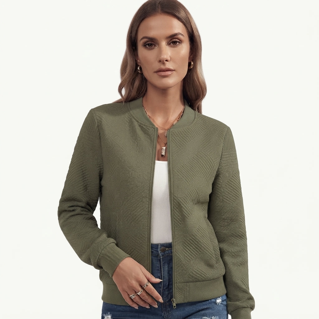 CharlottePembrokeTexturedPinkBomberJacket-mdoel.jpg