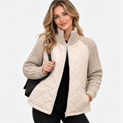 Clementine Radcliffe | Quilted Puffer Jacket With Knit Sleeves