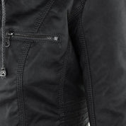 Georgiana Pryce | Veste à capuche en cuir vegan avec détail zippé