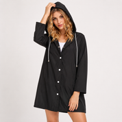 Daisy Marsh | Hooded Lightweight Raincoat with Drawstring Hood