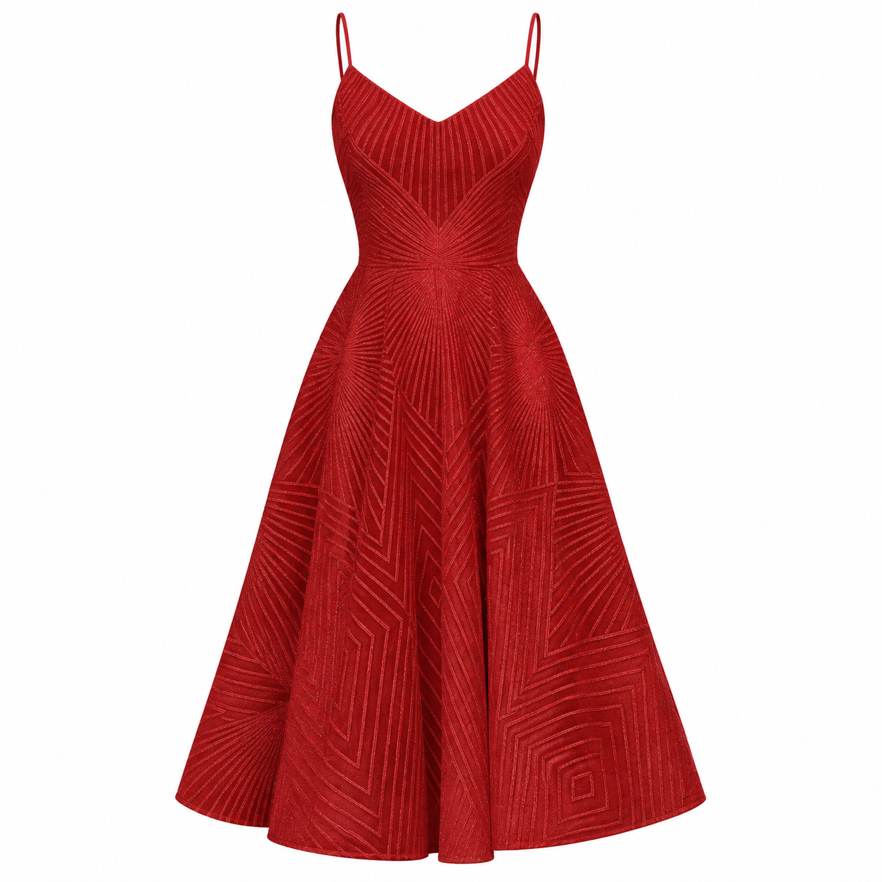 Daphne Kensington | Robe de cocktail rouge dos ouvert