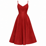 Daphne Kensington | Robe de cocktail rouge dos ouvert