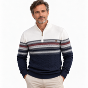 Winter Frost | Navy Fair Isle Christmas Sweater For Men