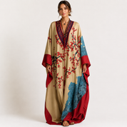 Edith Galbraith | Cherry Blossom Print Batwing Sleeve Maxi Dress