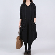 Alice Hartfield | Olive Hooded Maxi Dress With Curved Hem