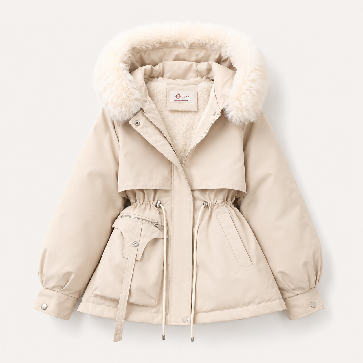 Eleanor Scott | Faux Fur Hood Padded Parka Coat