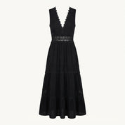 Eleanor Sinclair | Robe midi blanche en dentelle crochetée
