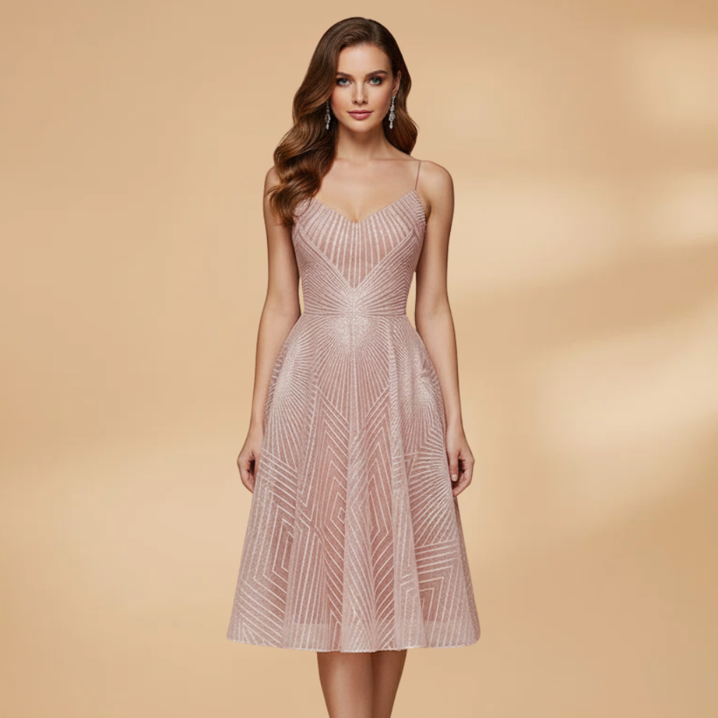 Daphne Kensington | Red Cocktail Dress With Open Back