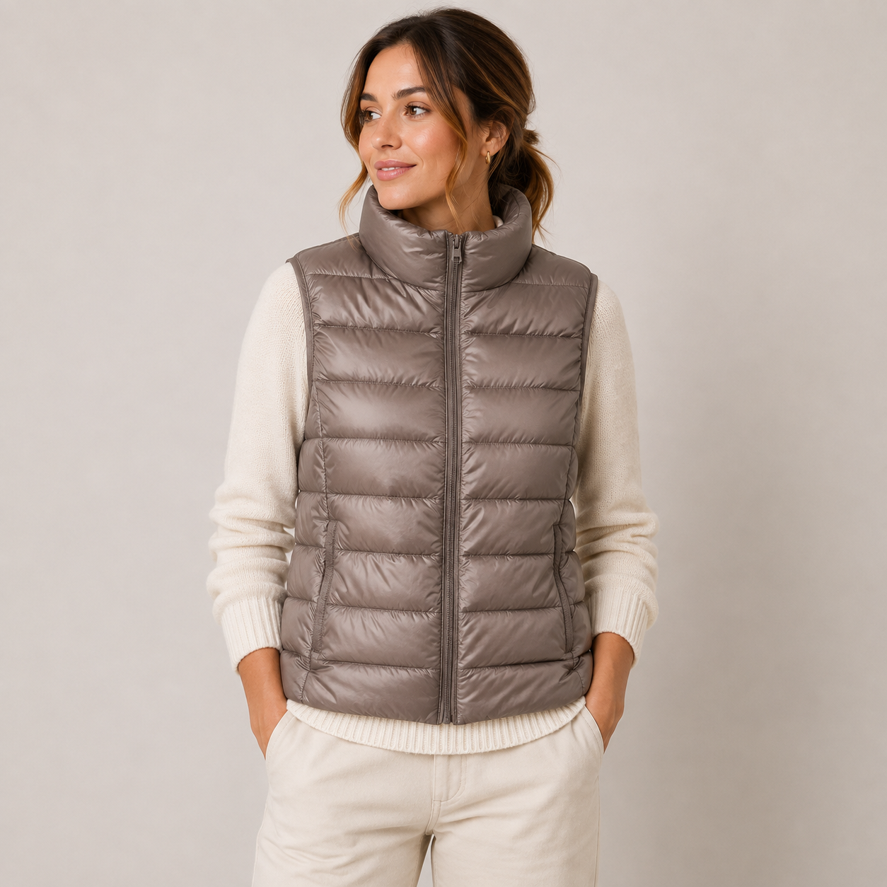 Elowen Hartwood | Lightweight Puffer Gilet with Zip