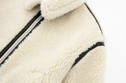 Bridget Oakley | Veste teddy oversize avec bordures contrastantes