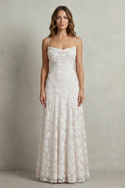 Lydia Pemberton | Blush Pink Floral Textured Maxi Dress