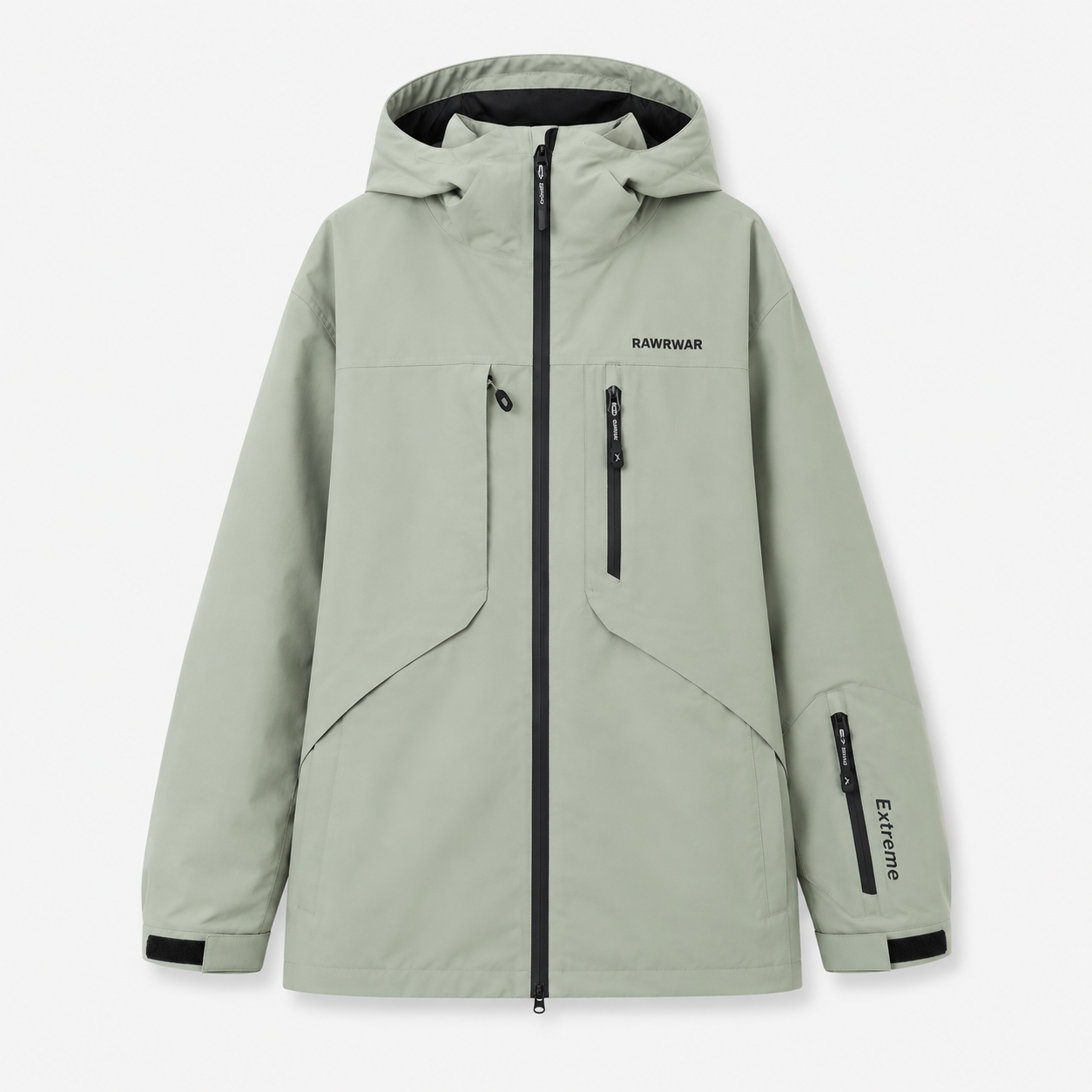 Freya Thompson | Waterproof Hooded Ski Jacket in Sage Green