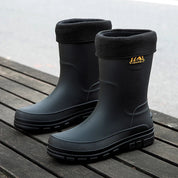 Cecily Morris | Waterproof Knee-High Rain Boots in Black