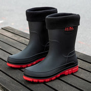 Cecily Morris | Waterproof Knee-High Rain Boots in Black