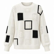 Georgina Eastwood | Colourblock Knit Sweater With Openwork Detail