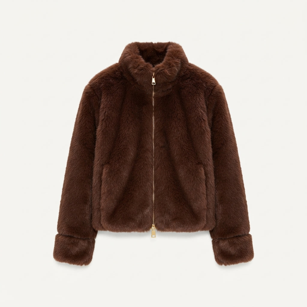 Georgina Pratt | Purple Faux Fur Jacket