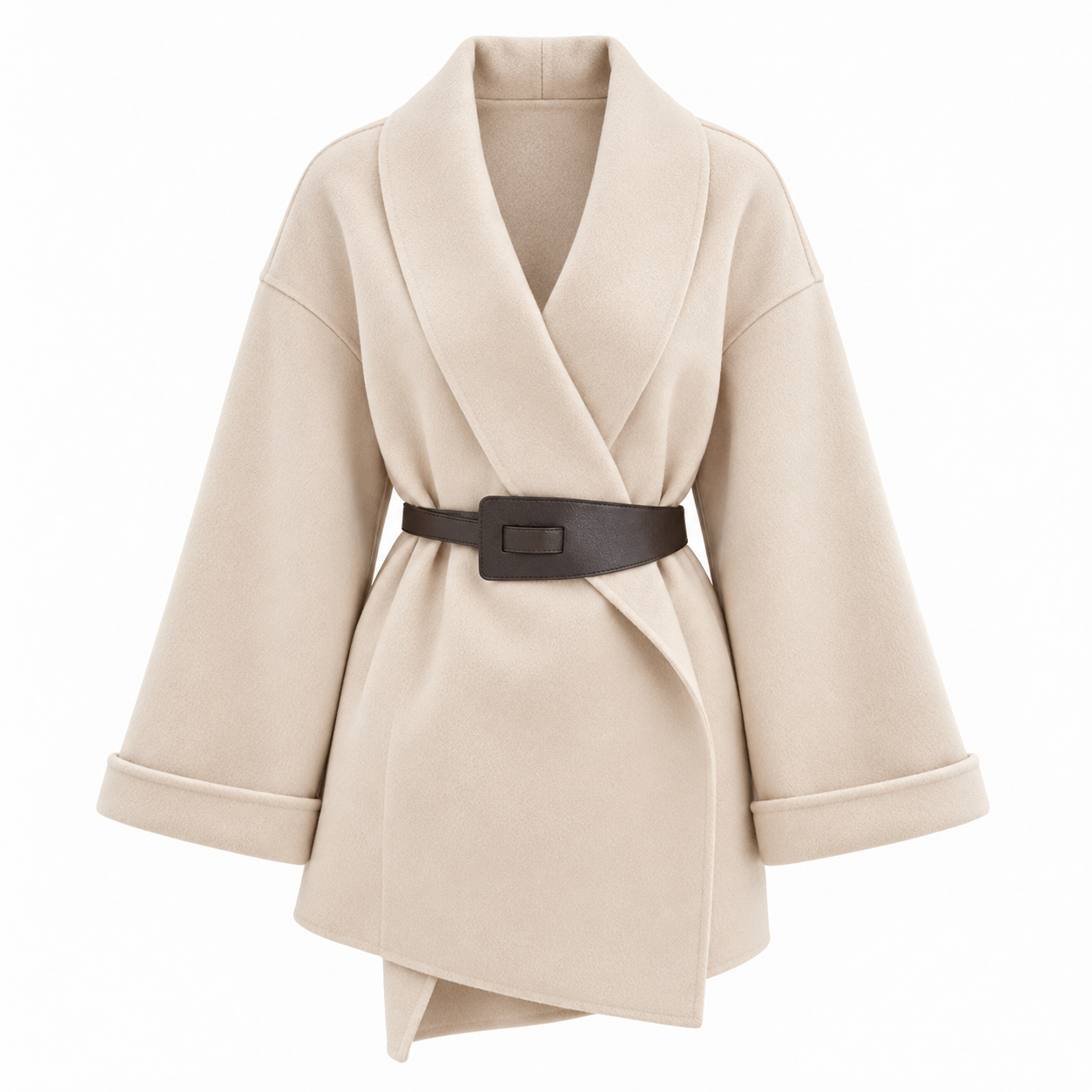 Georgina Thorpe | Wool-Blend Wrap Coat with Tie Belt