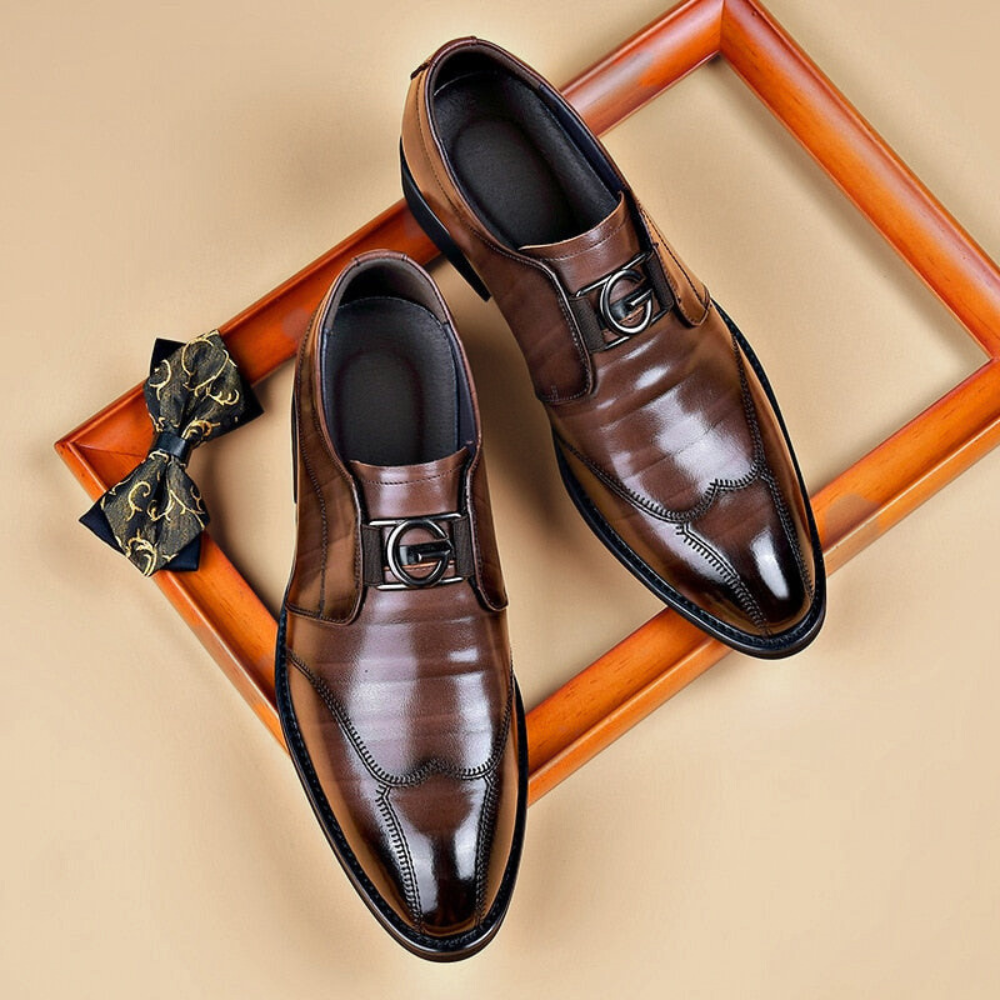 Edward Harrington | Classic Buckle Leather Dress Shoes